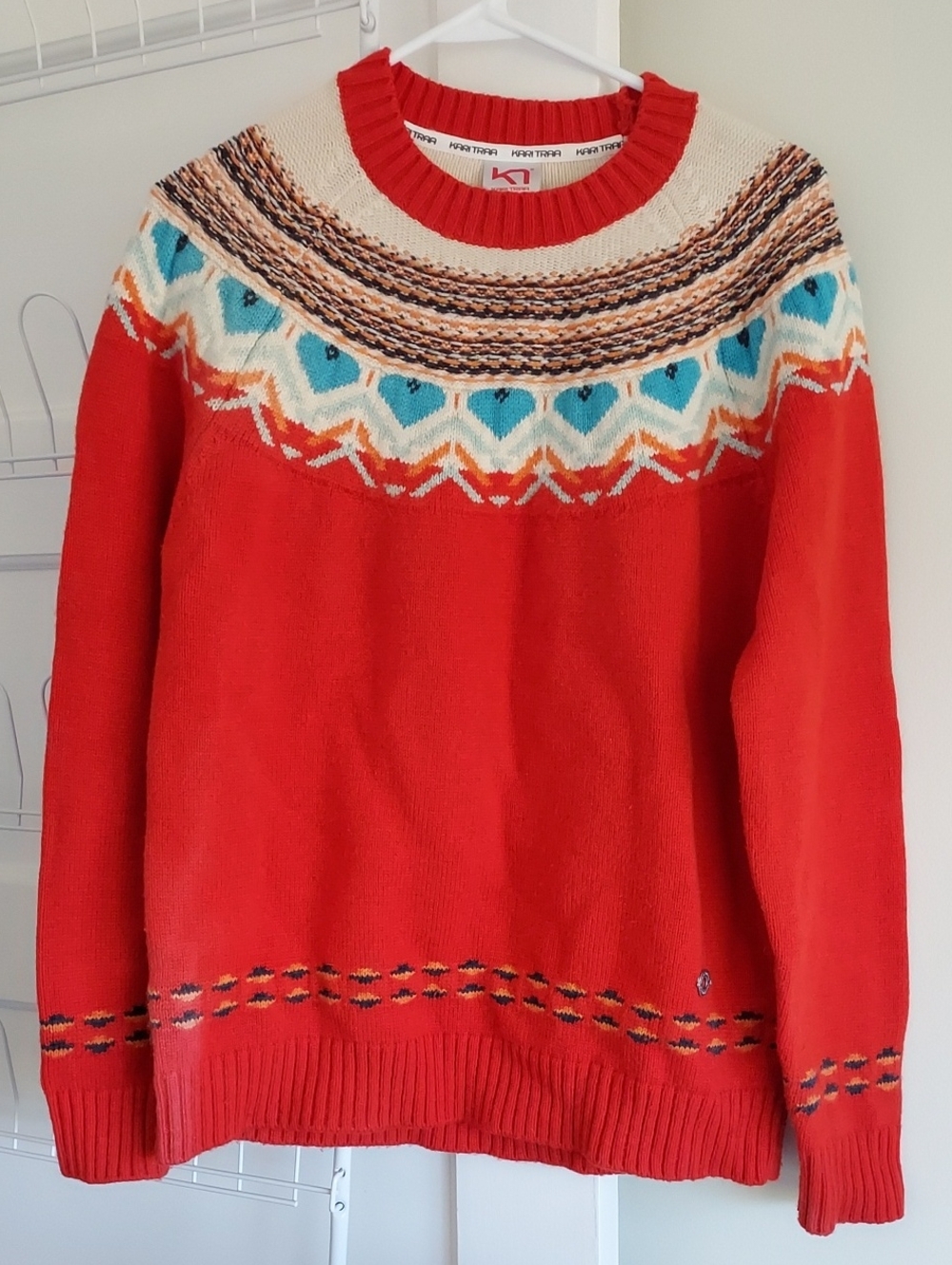 Kari Traa Sundve Knit Wool Fair Isle Sweater Read Description & See Pictures